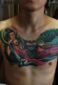красив брат Guanyin Bodhisattva татуировка