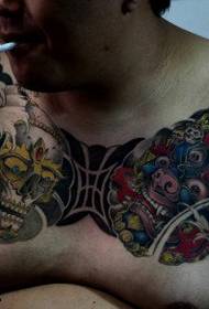 kleurich monsterkop tattoo patroan