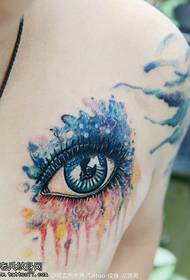 glanzend helder oog tattoo patroon