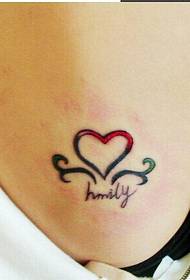 beauty chest beautiful clear love English tattoo picture