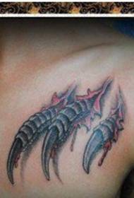 front chest cool tearing paw tattoo picture picture