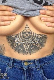 chest sun totem tattoo pattern