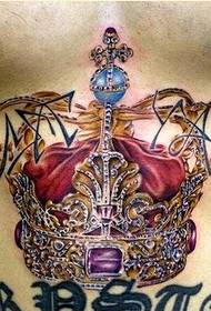 личен сандък красива модна корона татуировка модел картина
