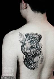 shoulder cool cat tattoo pattern