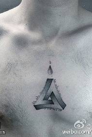 3D khoom geometric daim duab peb sab tattoo qauv