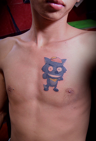 mužské hrudi osobnost šedý vlk tetování