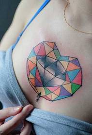 chest beautiful geometry Tattoo pattern