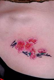 fashion beauty chest plum tattoo pattern appreciation picture