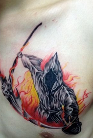 tatuatge de la mort de la personalitat del pit masculí