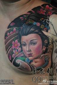 груди класичний красива краса татуювання візерунок