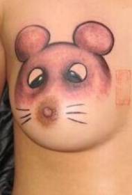 djevojka prsa seksi Klasična slatka mala životinja životinja tetovaža slika