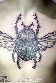 chest beetle tattoo pattern