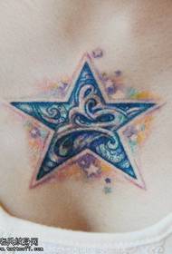 color cool handsome star tattoo pattern