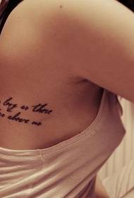 sexy girl's chest side letter tattoo