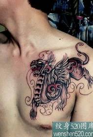 Chest dragon's Nine Dan Tattoo