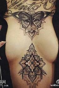 Krūtinės lyties tatuiruotės „Brahma“ modelis