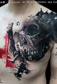 tattoo tattoo op de borst