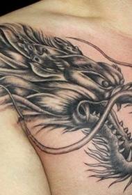 classic domineering dragon tattoo 55579 - daim duab hauv siab tattoo 55580 - dripping hma lub hauv siab tattoo