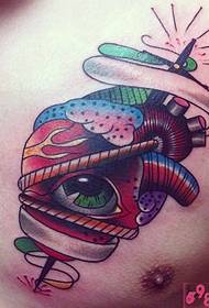 personal heart eye color tattoo picture