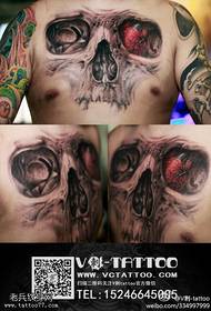 scary scary skull tattoo pattern
