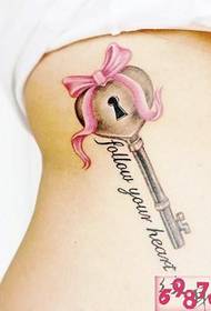 thoracic heart key tattoo picture