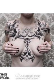 στήθος όμορφη τατουάζ σχέδιο τατουάζ λωτού