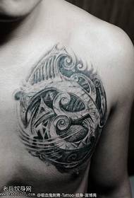 domineering cool handsome armor tattoo pattern
