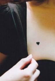 hezká holka hrudník Krásné čerstvé srdce tetování vzor obrázek
