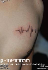 jednoduchý vzor tetování EKG