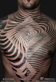 full chest rotating beautiful stun tattoo pattern