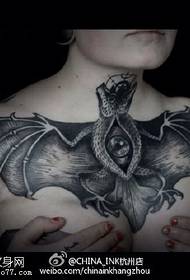 chest point acquaintance eye bat tattoo pattern