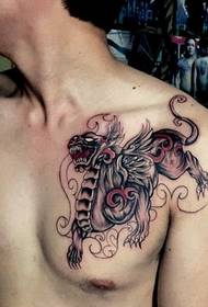 Chest Dragon's Nine Sons Tattoo