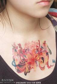 bela flamingo tatuaje ŝablono