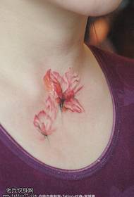 pink beautiful flower tattoo pattern