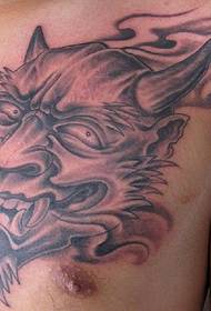 wzór tatuażu głowa wilka na klatce piersiowej - 蚌埠 tatuaż pokaż obraz złoty 禧 tatuaż zalecany
