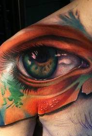ulls d’estil 3D d’espatlla Patró de tatuatge