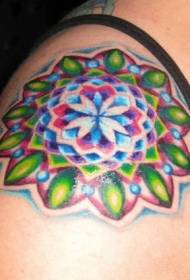 farba ramena očarujúca kvetinový vzor tetovania