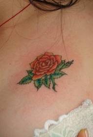 woman chest rose tattoo pattern - 蚌埠 tattoo show picture Xia Yi tattoo recommended