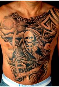 Chest handsome death tattoo