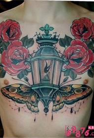 chest beautiful rose street lamp picture