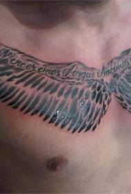 men's chest atmosphere fashion wings tattoo