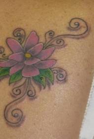 shoulder color violet flower tattoo pattern