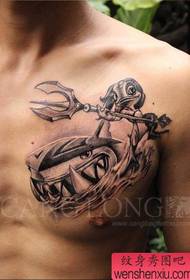 класичні чоловічі груди класичний LOL малюнок татуювання рибалки