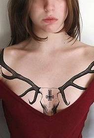 tempting part - chest tattoo