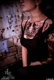chest horror horror prajna tattoo pattern