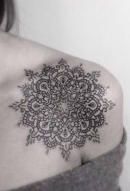 babaeng balikat Hindu espesyal na pattern ng tattoo pattern