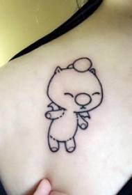 Tattoo Cartoon Meeder Schëller Schwaarz Cartoon Bear Tattoo Bild