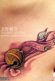 Chest Color Bell Tattoo Pattern