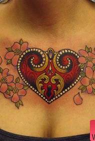 pit de bellesa molt popular popular patró de tatuatge de pany