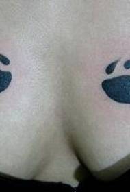 bryst tatoveringsmønster: tatoveringsmønster for brysthvalpepote